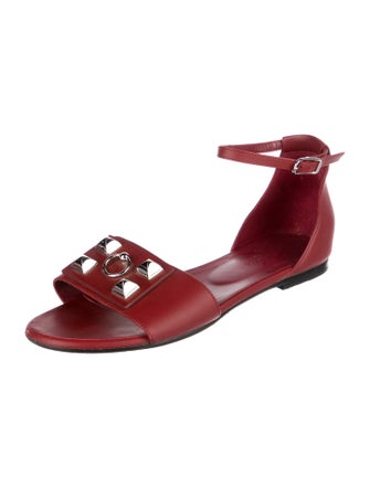Hermès H Logo Leather Sandals