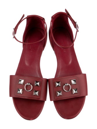 Hermès H Logo Leather Sandals