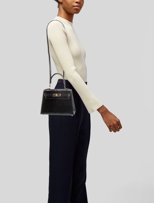 Hermès 1996 Shiny Alligator Mini Kelly Sellier 20