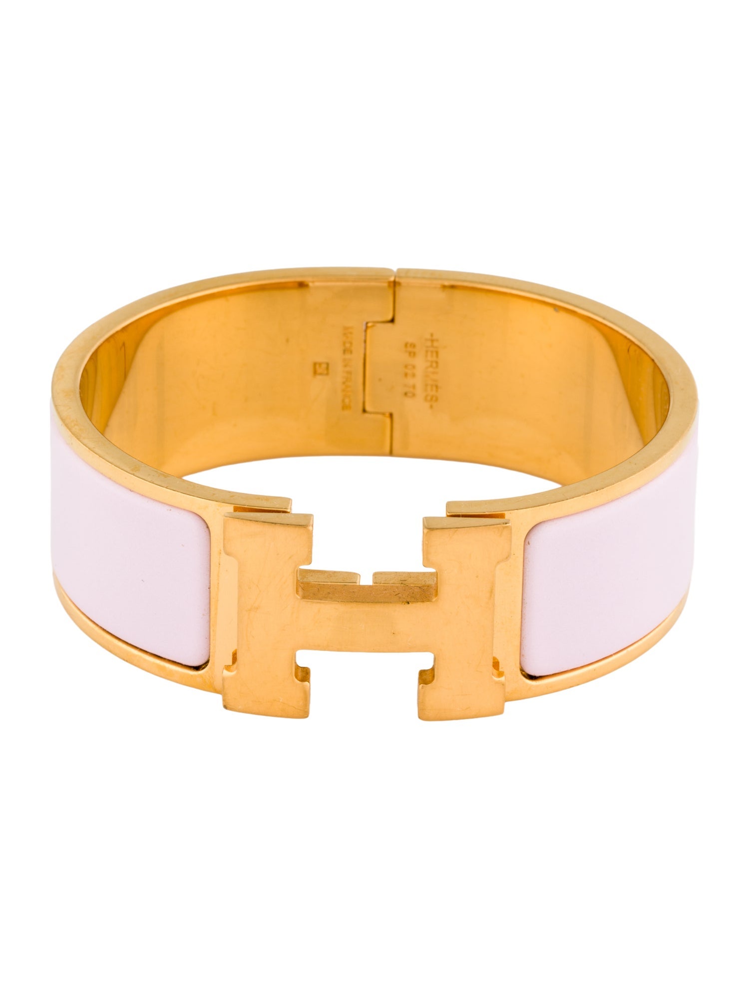 Hermès Enamel Clic Clac H Bangle Bracelet