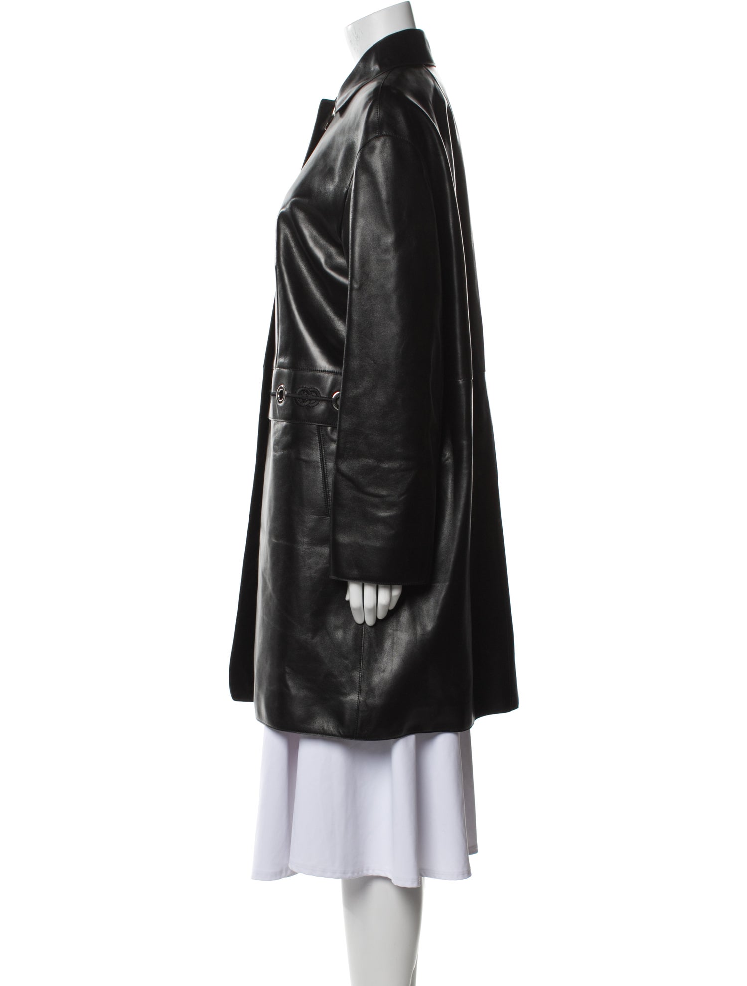 Hermès Leather Coat