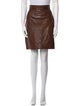 Hermès Leather Knee-Length Skirt