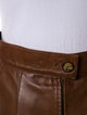 Hermès Leather Knee-Length Skirt
