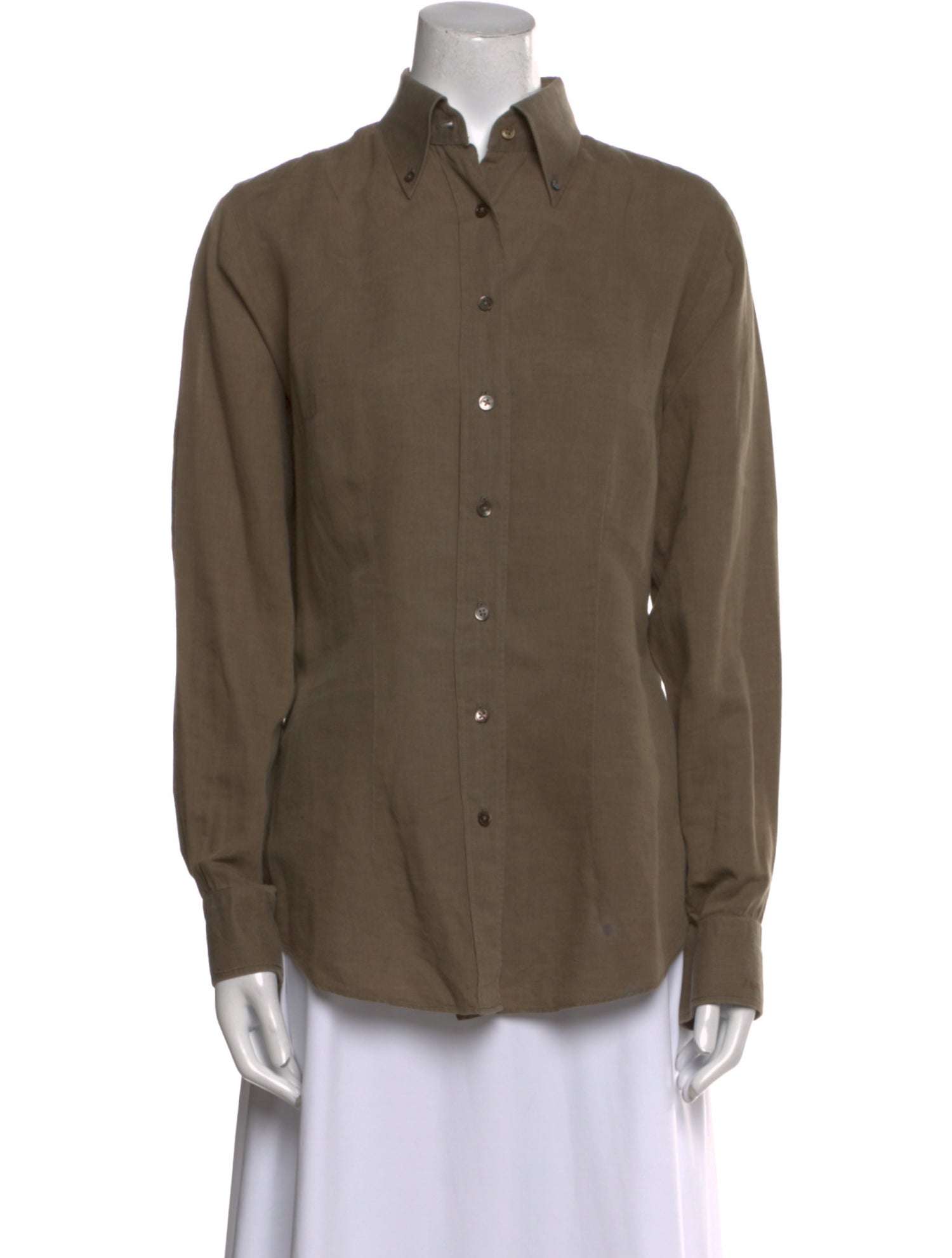 Hermès Vintage Chemise sur Mesuree Button-Up Top