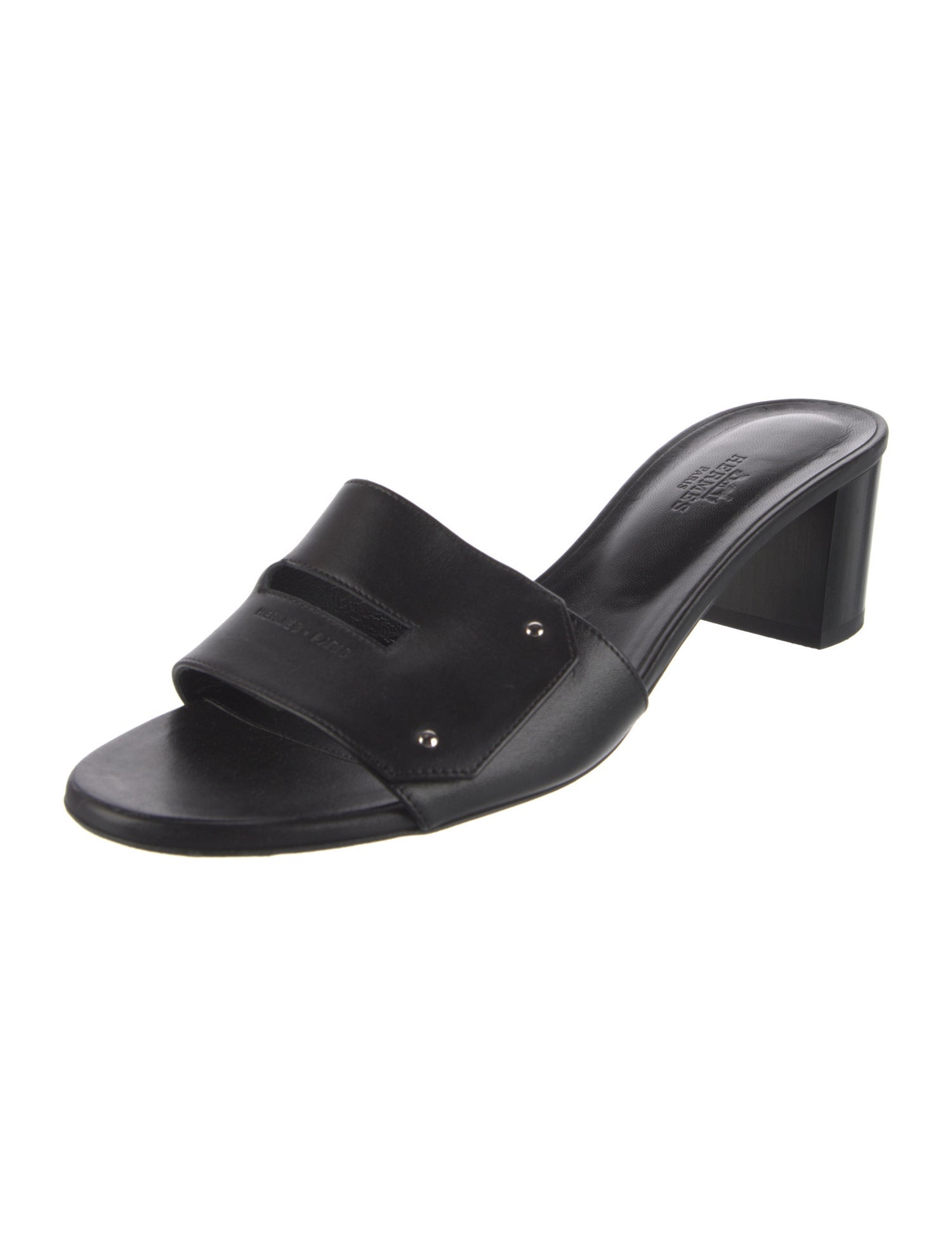 Hermès View Leather Slides