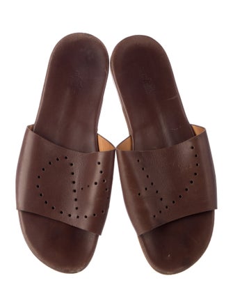 Hermès Leather Slides