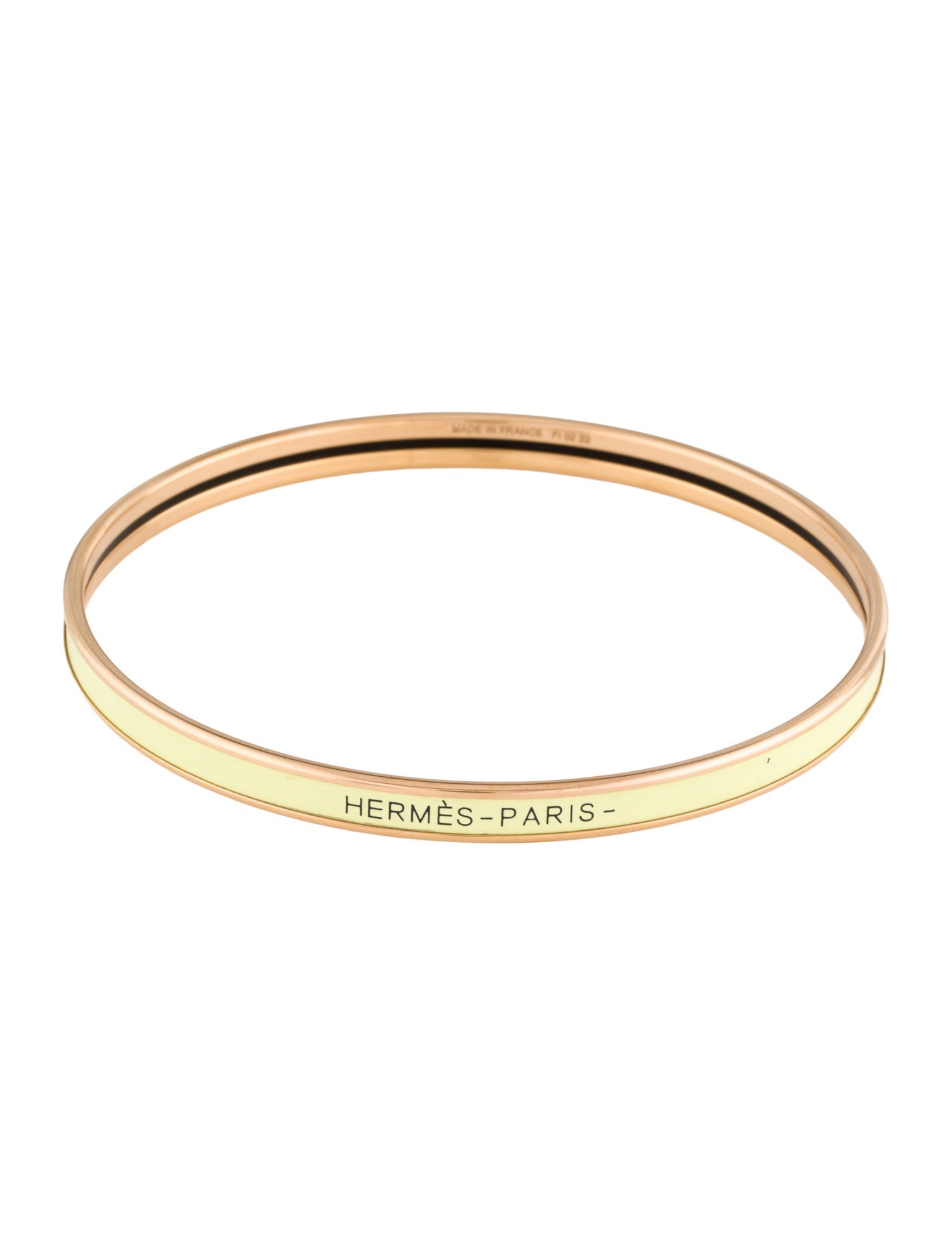 Hermès Enamel Extra Narrow Uni Bangle Bracelet