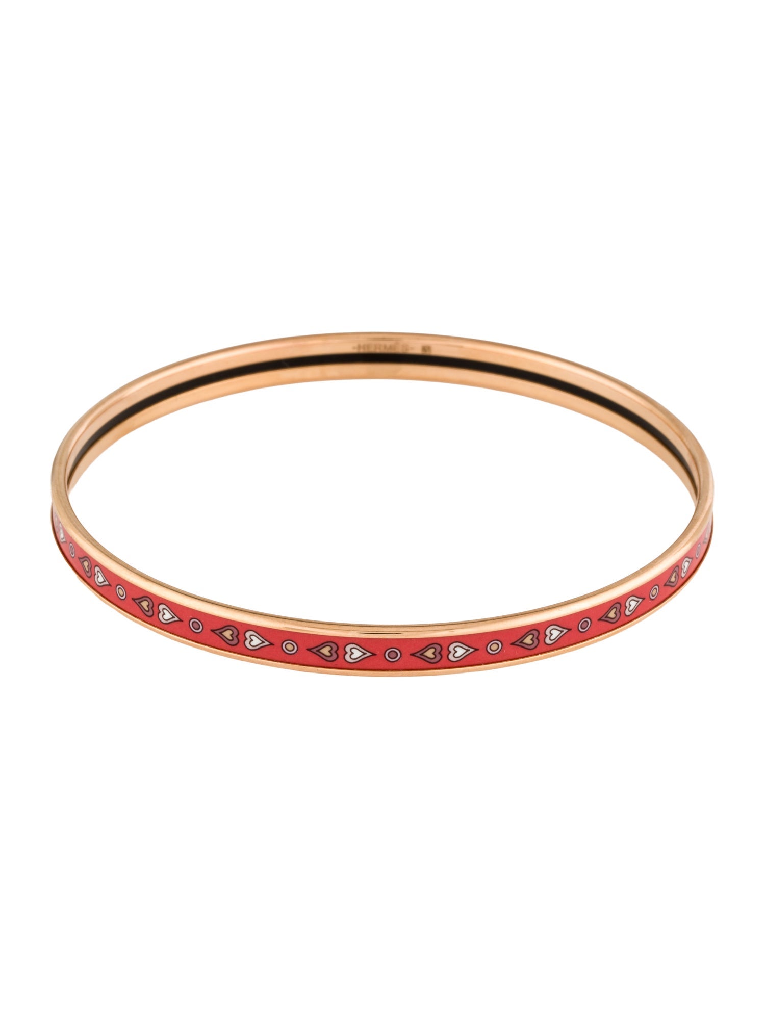 Hermès Enamel Extra Narrow Bangle Bracelet