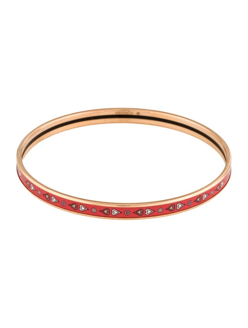 Hermès Enamel Extra Narrow Bangle Bracelet