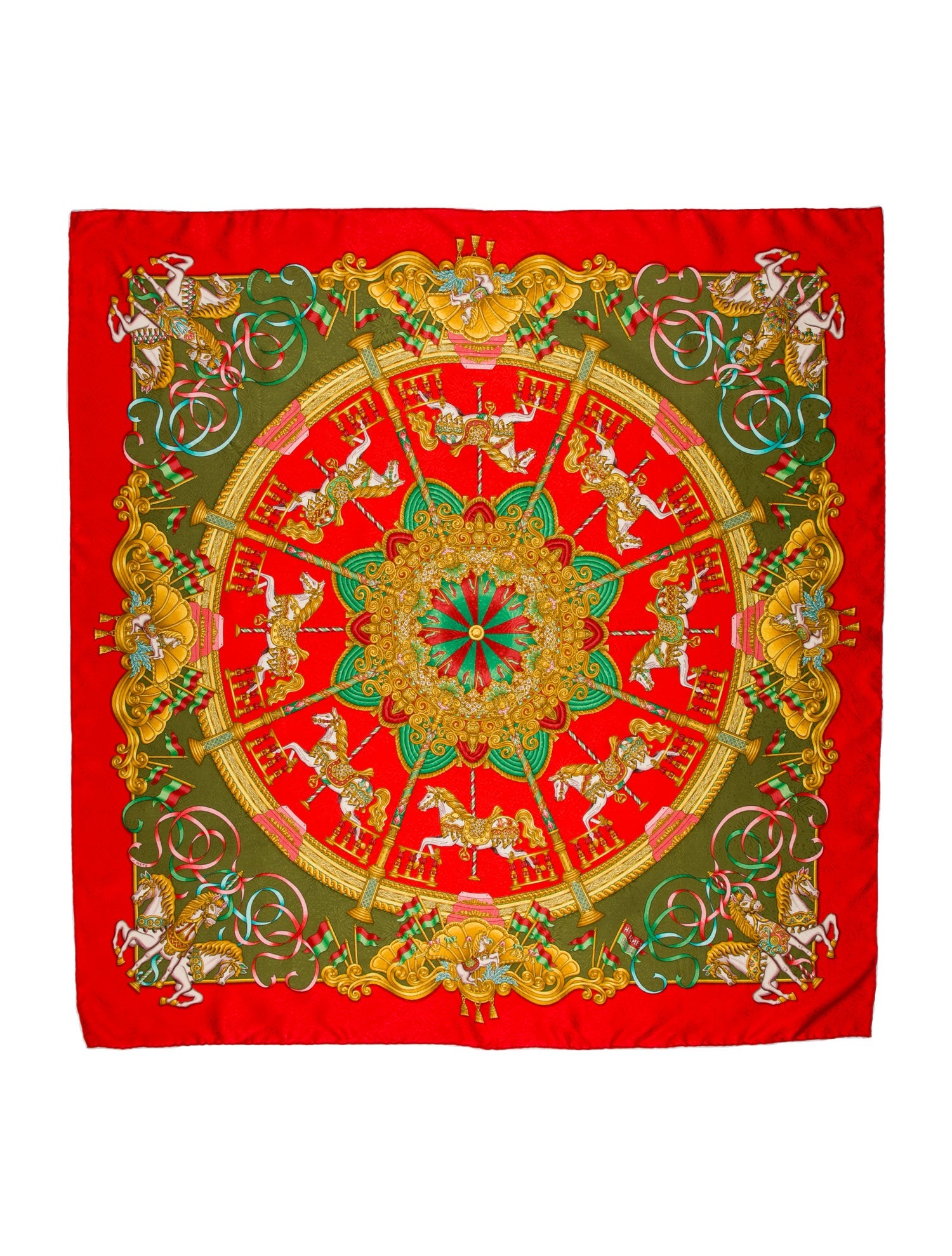 Hermès Luna Park Jacquard Silk Scarf