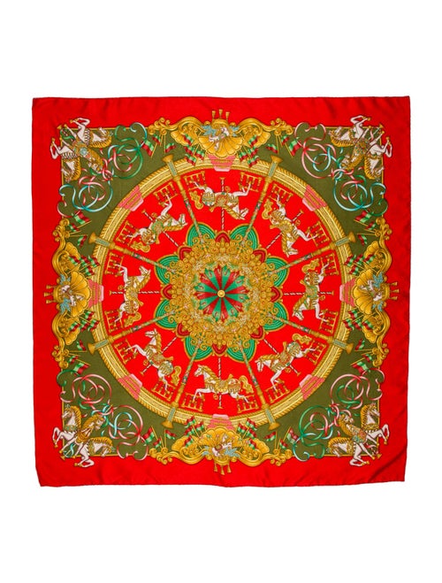 Hermès Luna Park Jacquard Silk Scarf