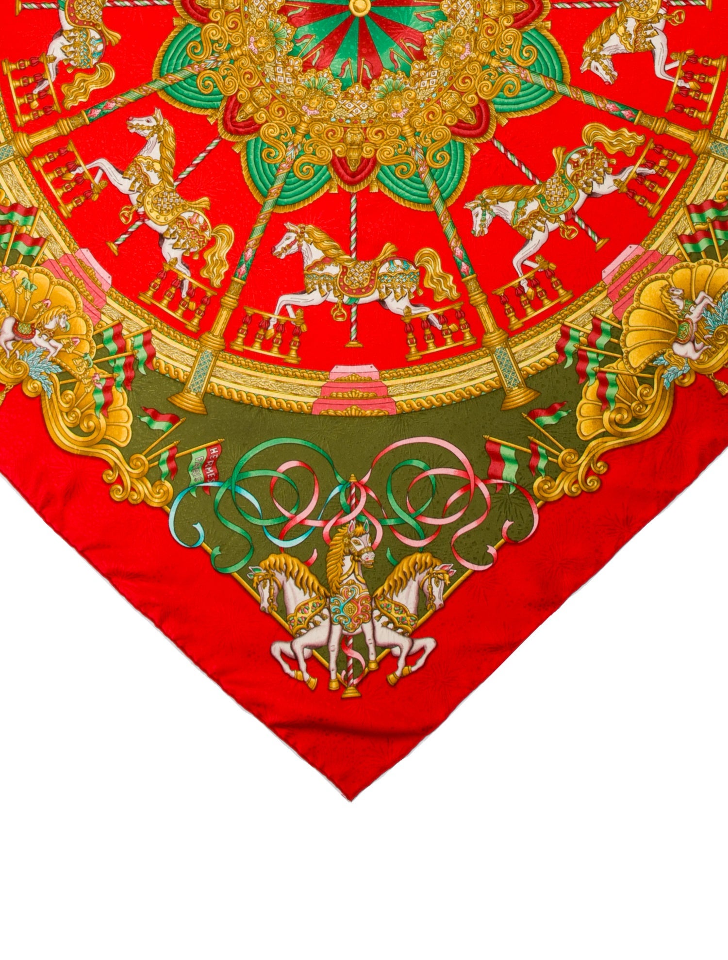 Hermès Luna Park Jacquard Silk Scarf