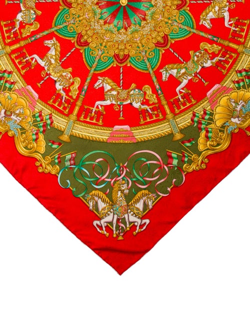 Hermès Luna Park Jacquard Silk Scarf