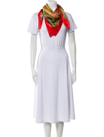 Hermès Luna Park Jacquard Silk Scarf