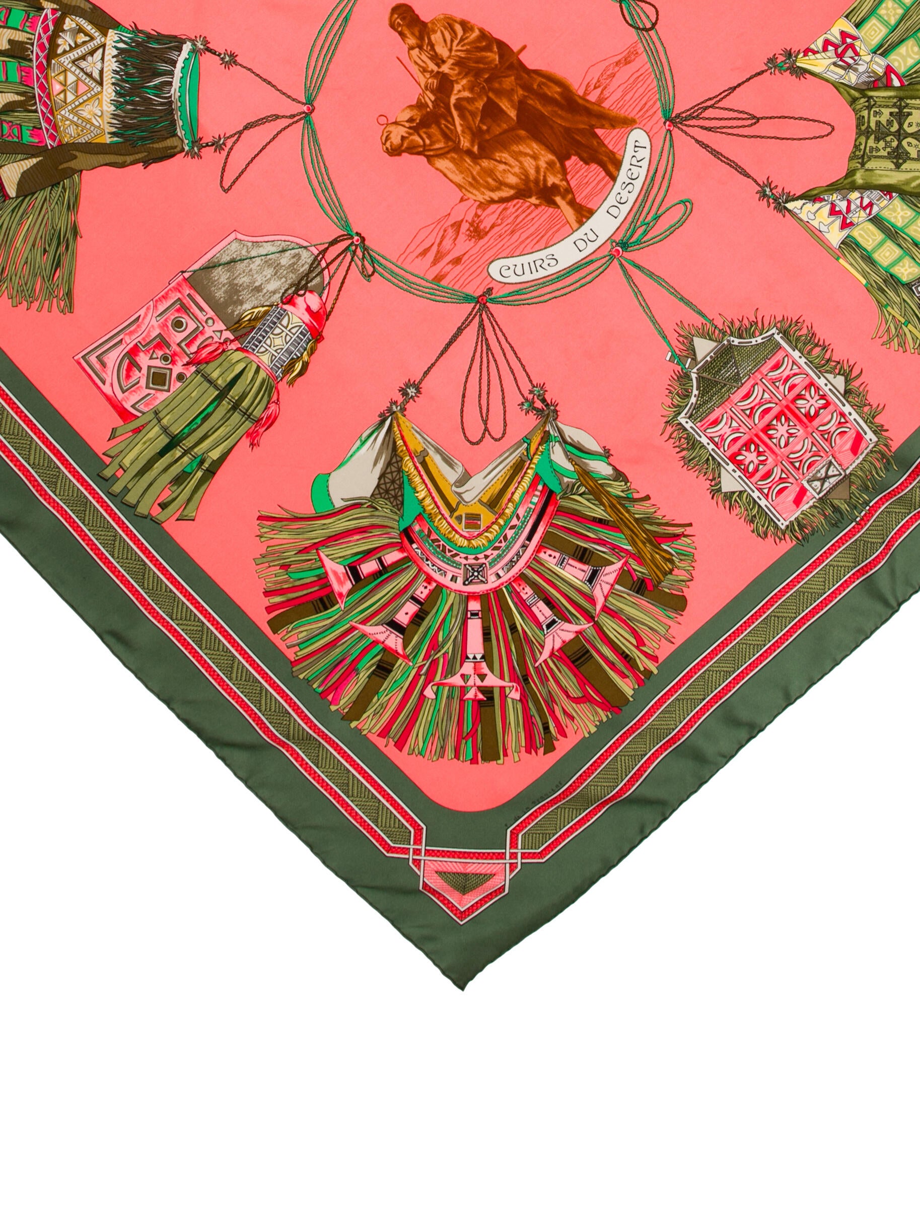 Hermès Cuirs Du Desert Silk Scarf