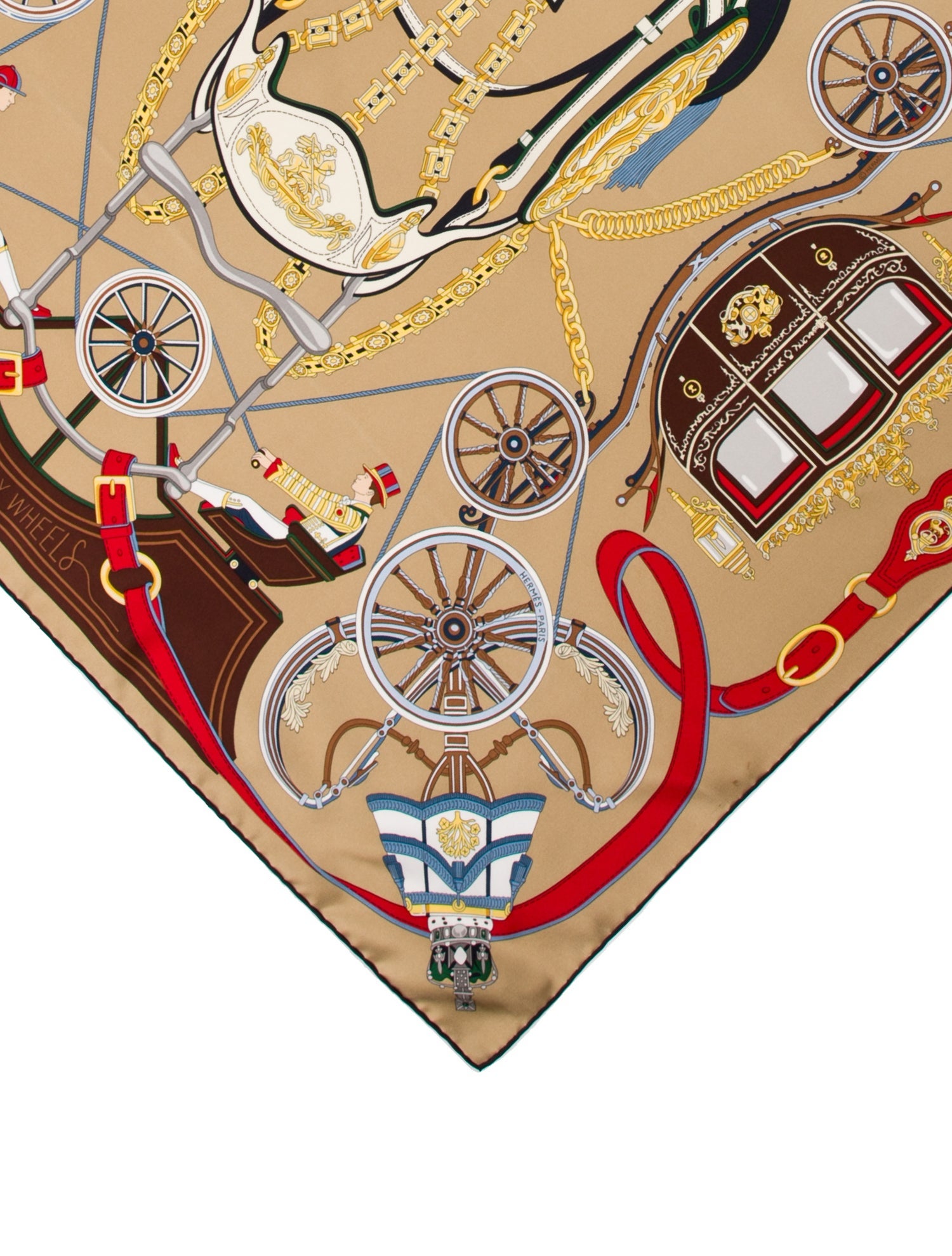 Hermès Stately Wheels Silk Scarf