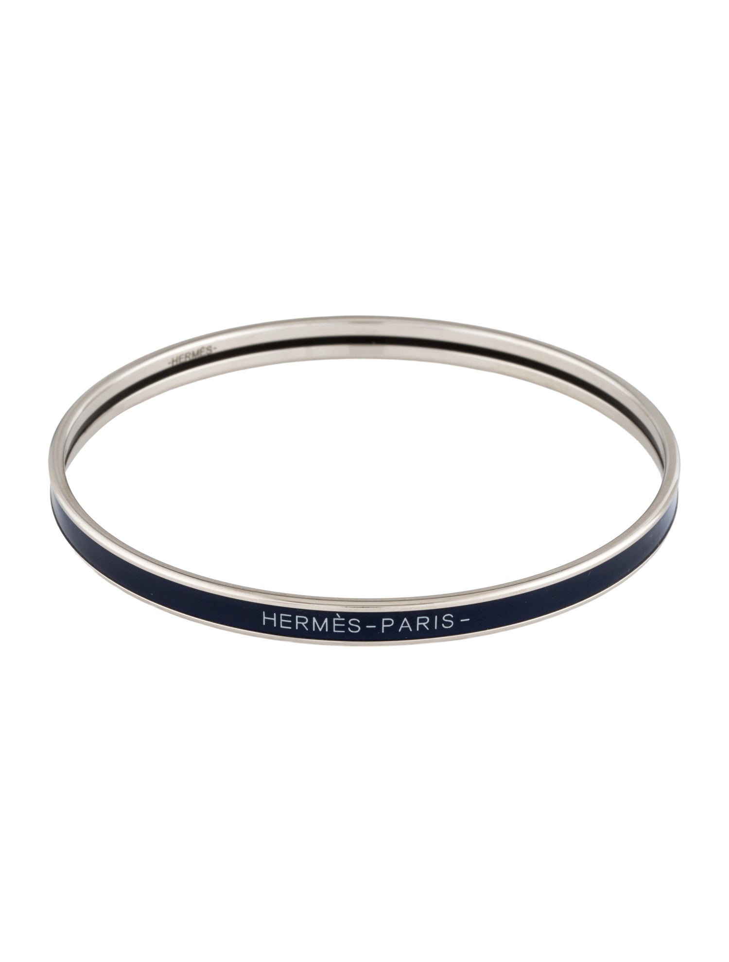 Hermès Enamel Extra Narrow Uni Bangle Bracelet