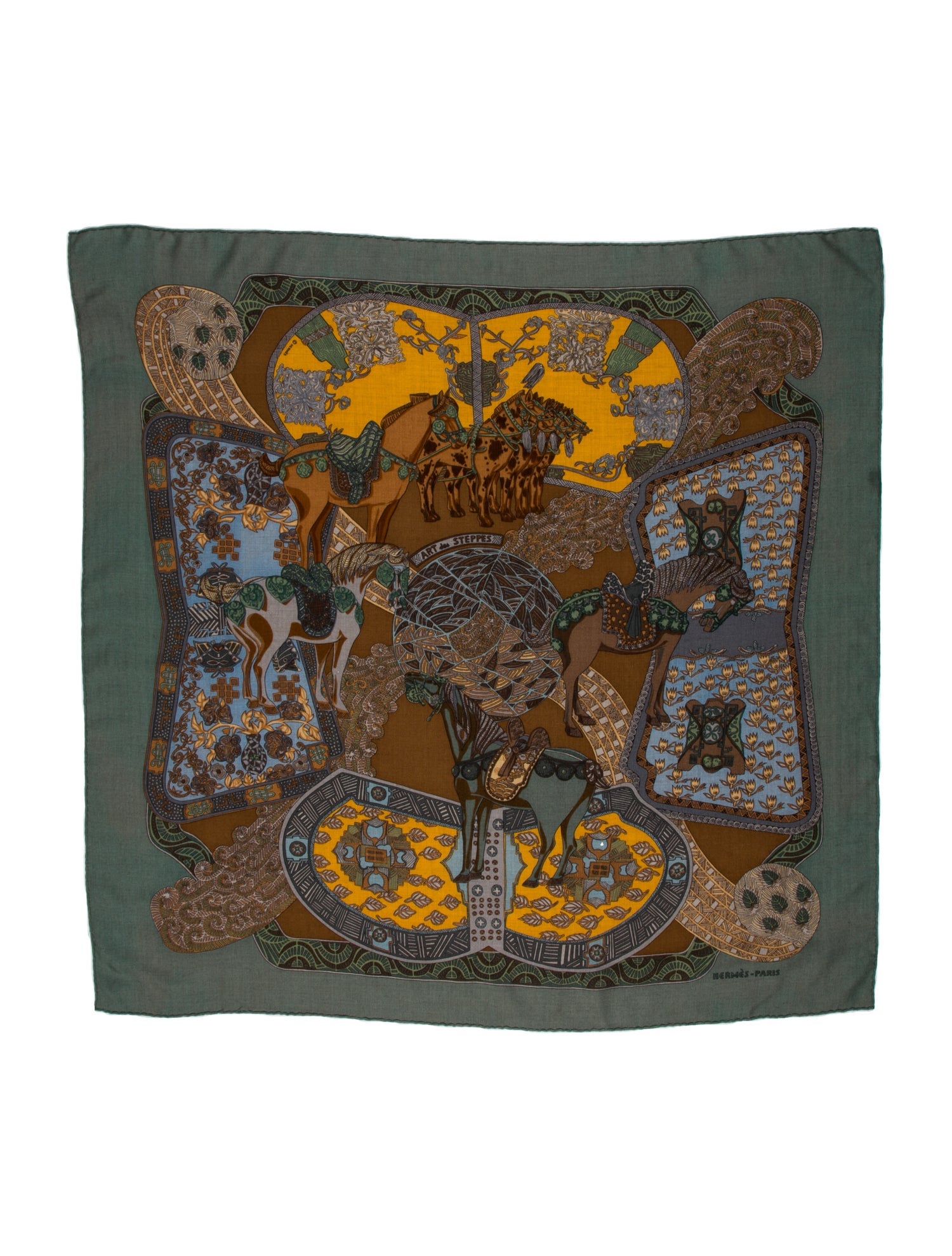 Hermès Art Des Steppes Cashmere Shawl