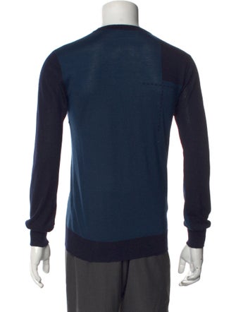 Hermès Colorblock Pattern Crew Neck Pullover
