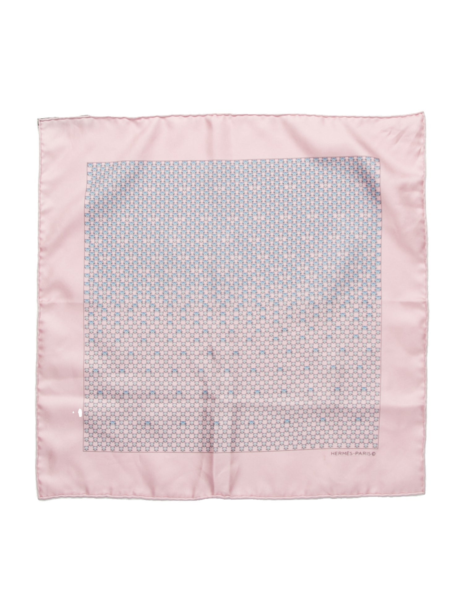 Hermès Cat & Mouse Printed Pocket Square