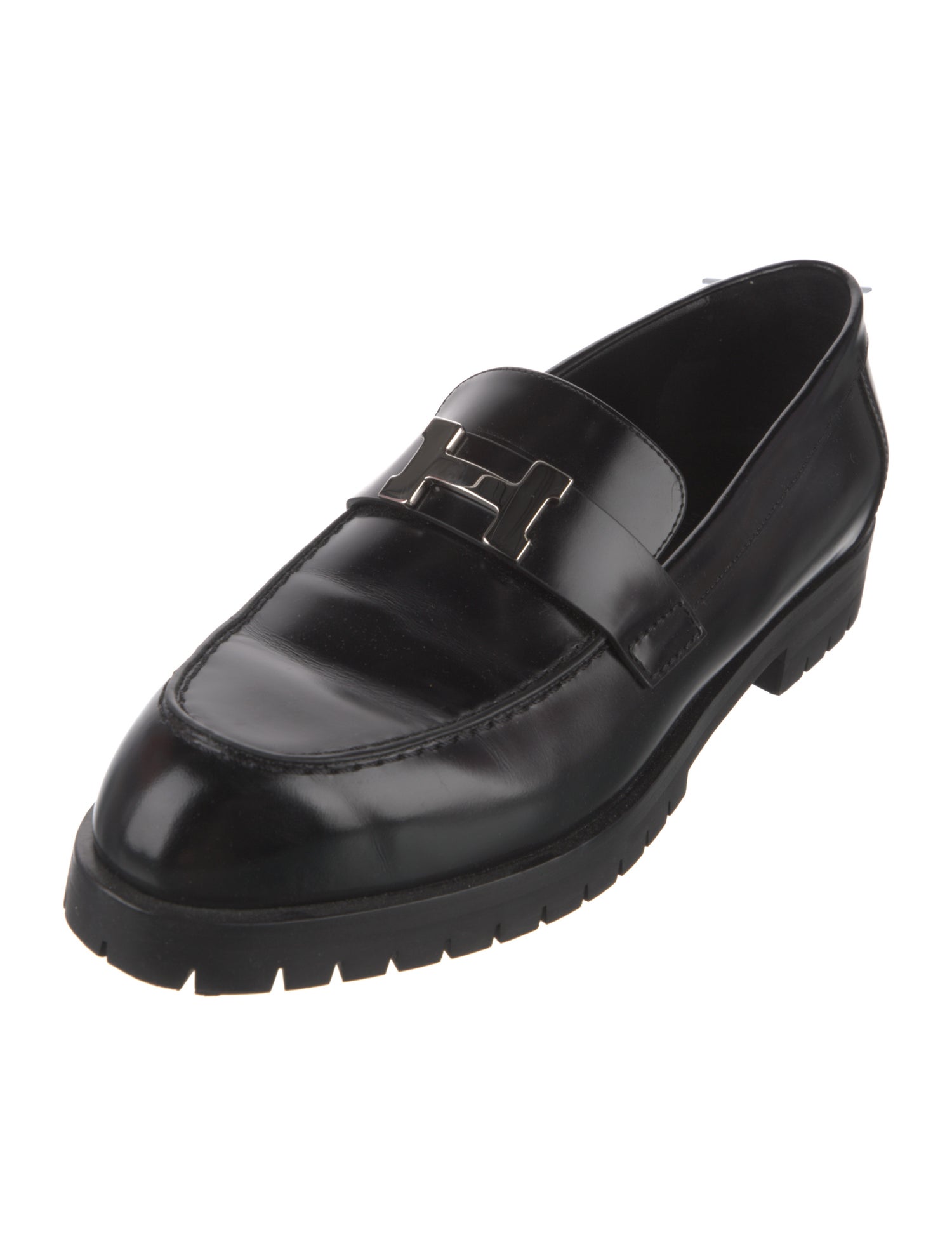 Hermès Faubourg H Logo Loafers