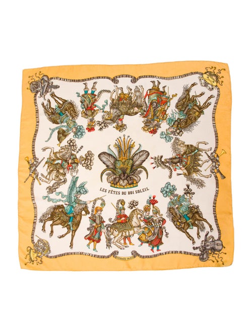Hermès Les Fetes Du Roi Soleil Jacquard Silk Scarf