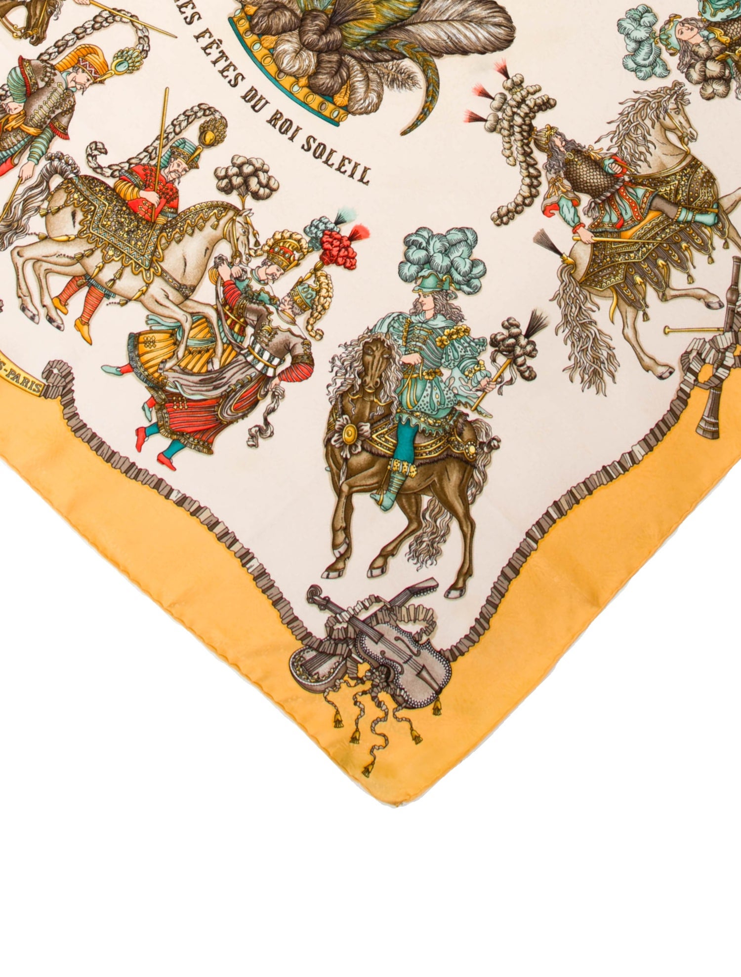 Hermès Les Fetes Du Roi Soleil Jacquard Silk Scarf