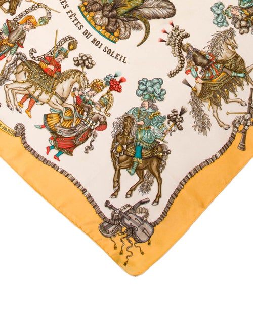 Hermès Les Fetes Du Roi Soleil Jacquard Silk Scarf