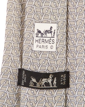 Hermès Silk Patterned Tie
