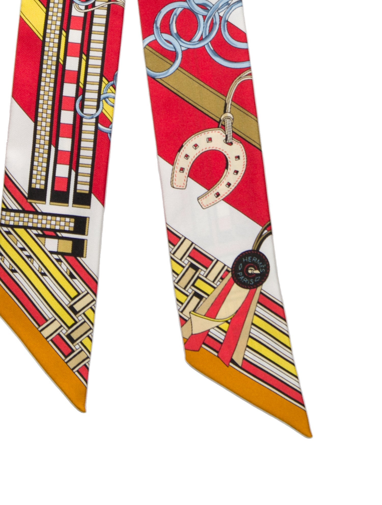 Hermès Brides et Gris-Gris Silk Twilly Scarf w/ Tags