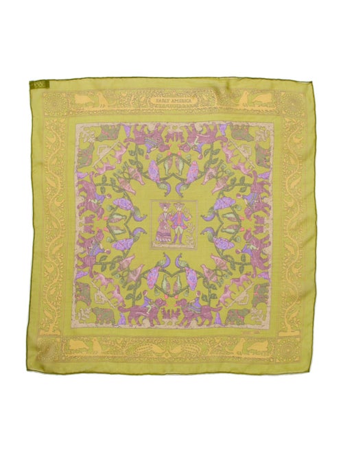 Hermès Early America Mousseline Silk Scarf