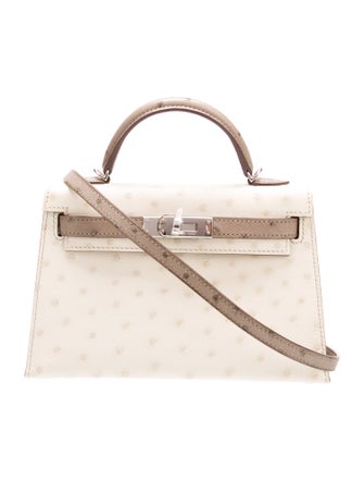 Hermès Special Order Ostrich Mini Kelly II Sellier 20