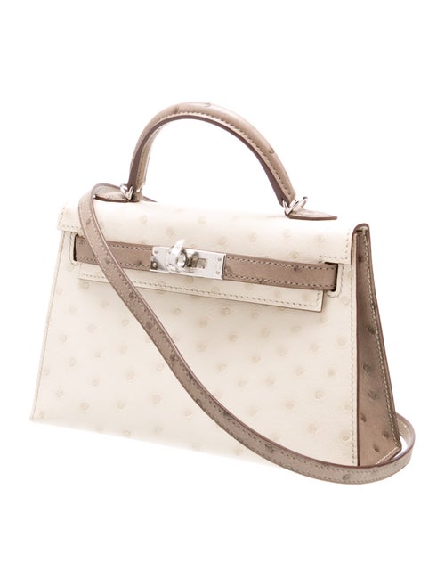 Hermès Special Order Ostrich Mini Kelly II Sellier 20