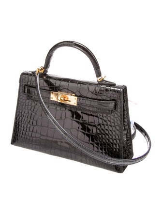 Hermès 2018 Shiny Alligator Mini Kelly Sellier 20