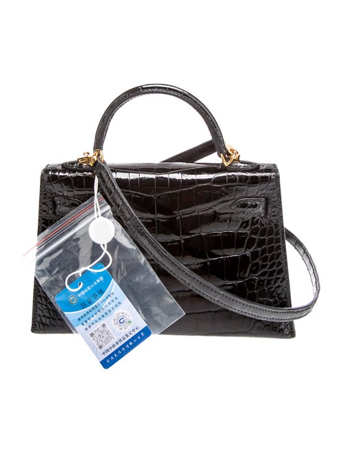 Hermès 2018 Shiny Alligator Mini Kelly Sellier 20