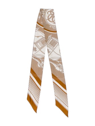 Hermès Ex-Libris Silk Twilly Scarf