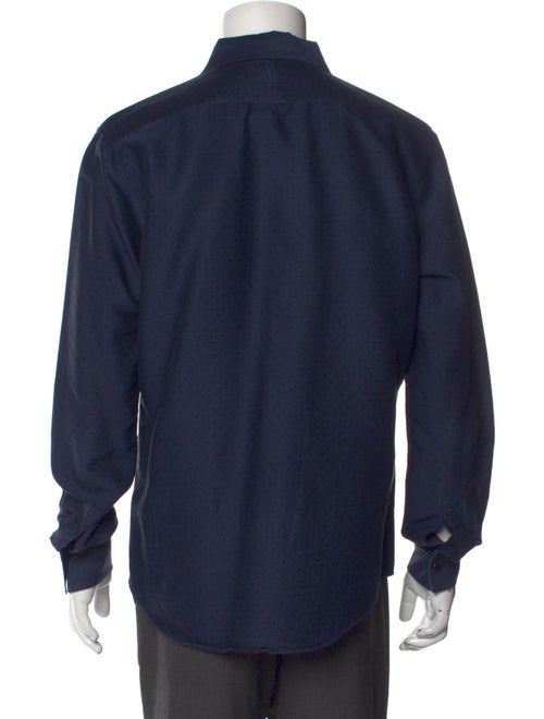 Hermès Polka Dot Print Long Sleeve Dress Shirt