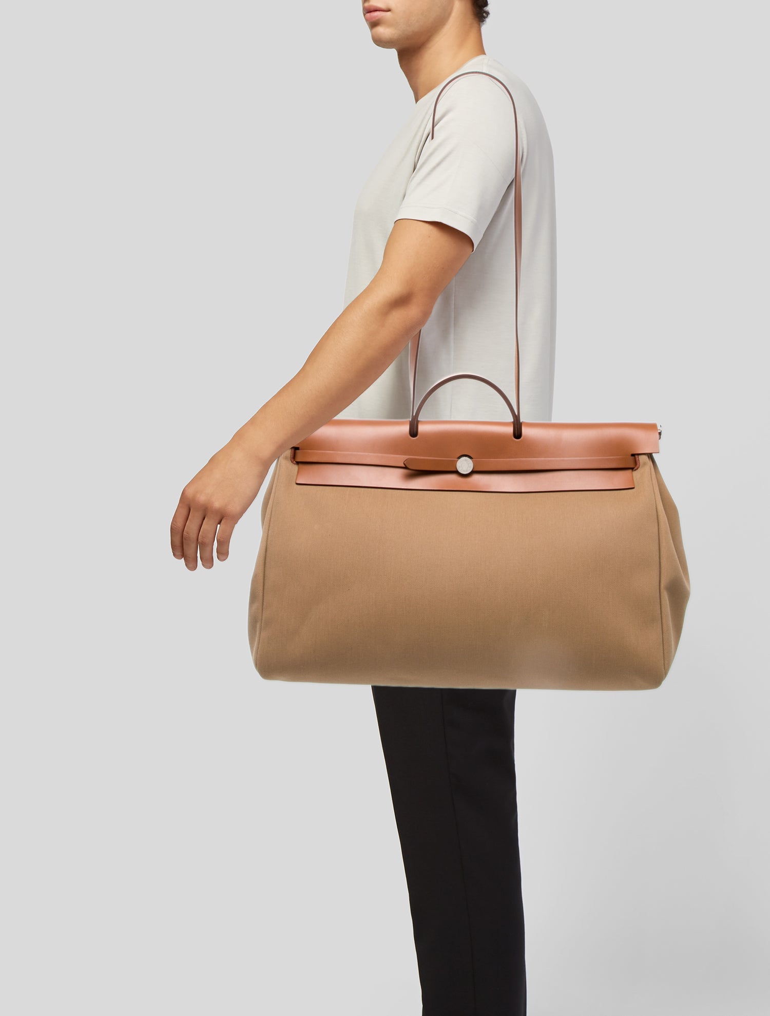 Hermès Toile Militaire Herbag Zip Cabine 50