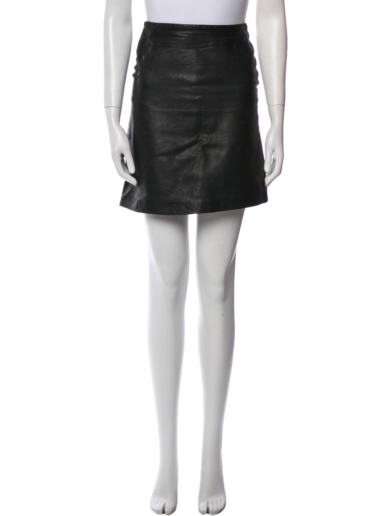 Hermès Leather Mini Skirt