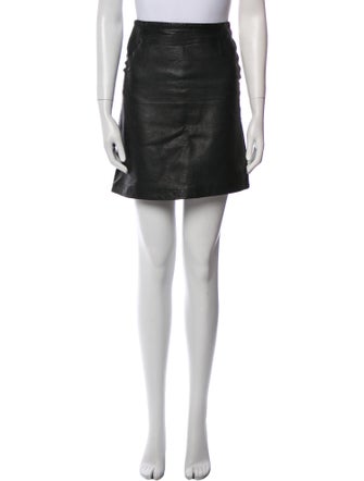Hermès Leather Mini Skirt