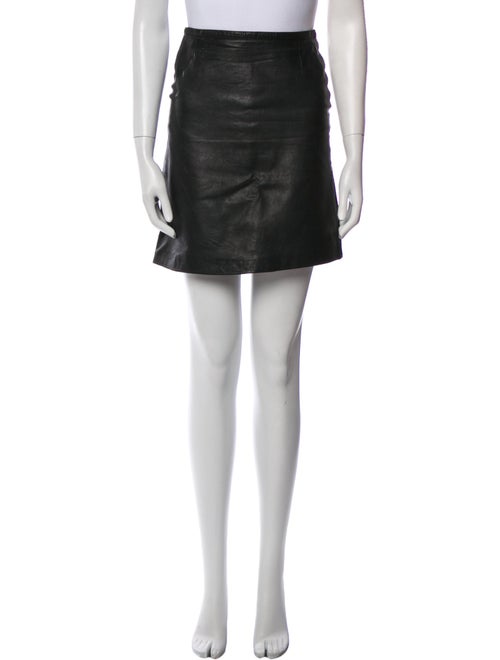 Hermès Leather Mini Skirt