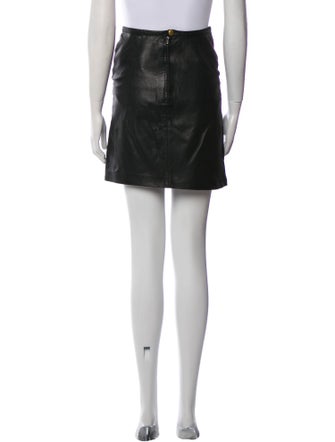 Hermès Leather Mini Skirt
