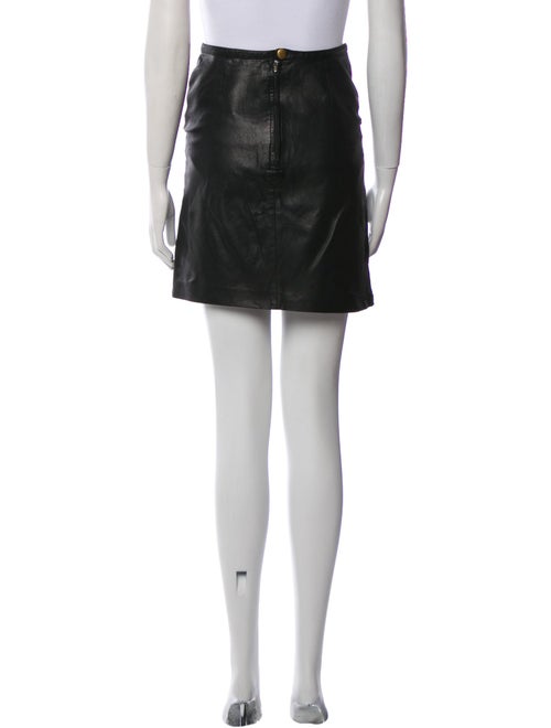 Hermès Leather Mini Skirt