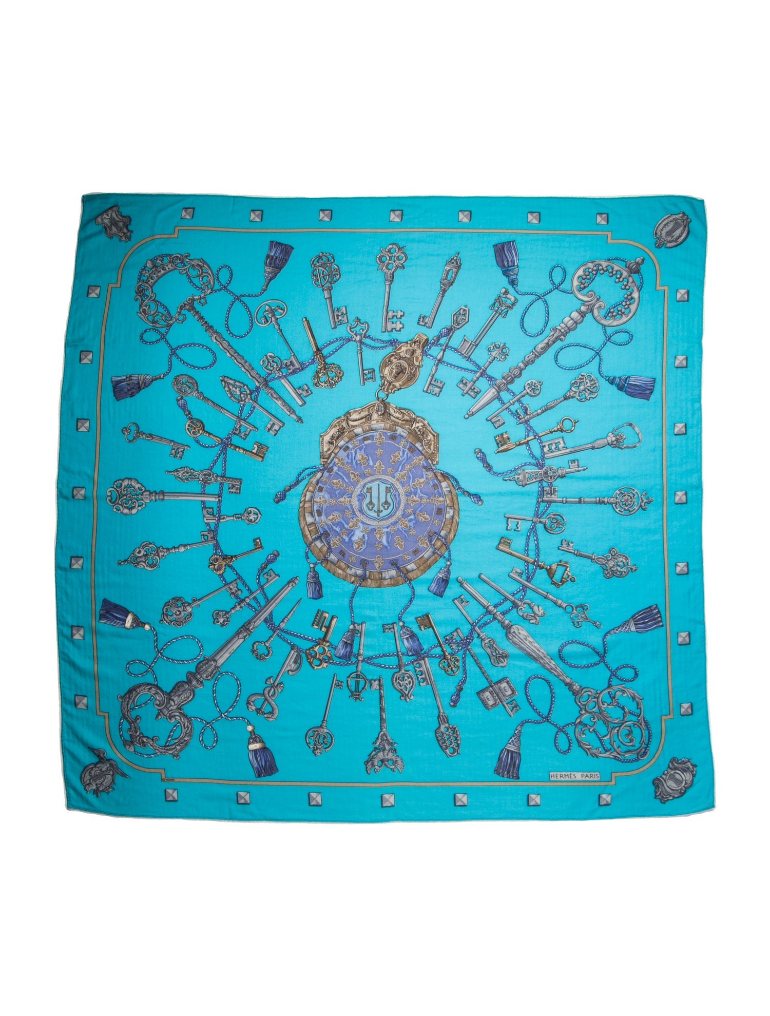 Hermès Les Clés Cashmere Shawl