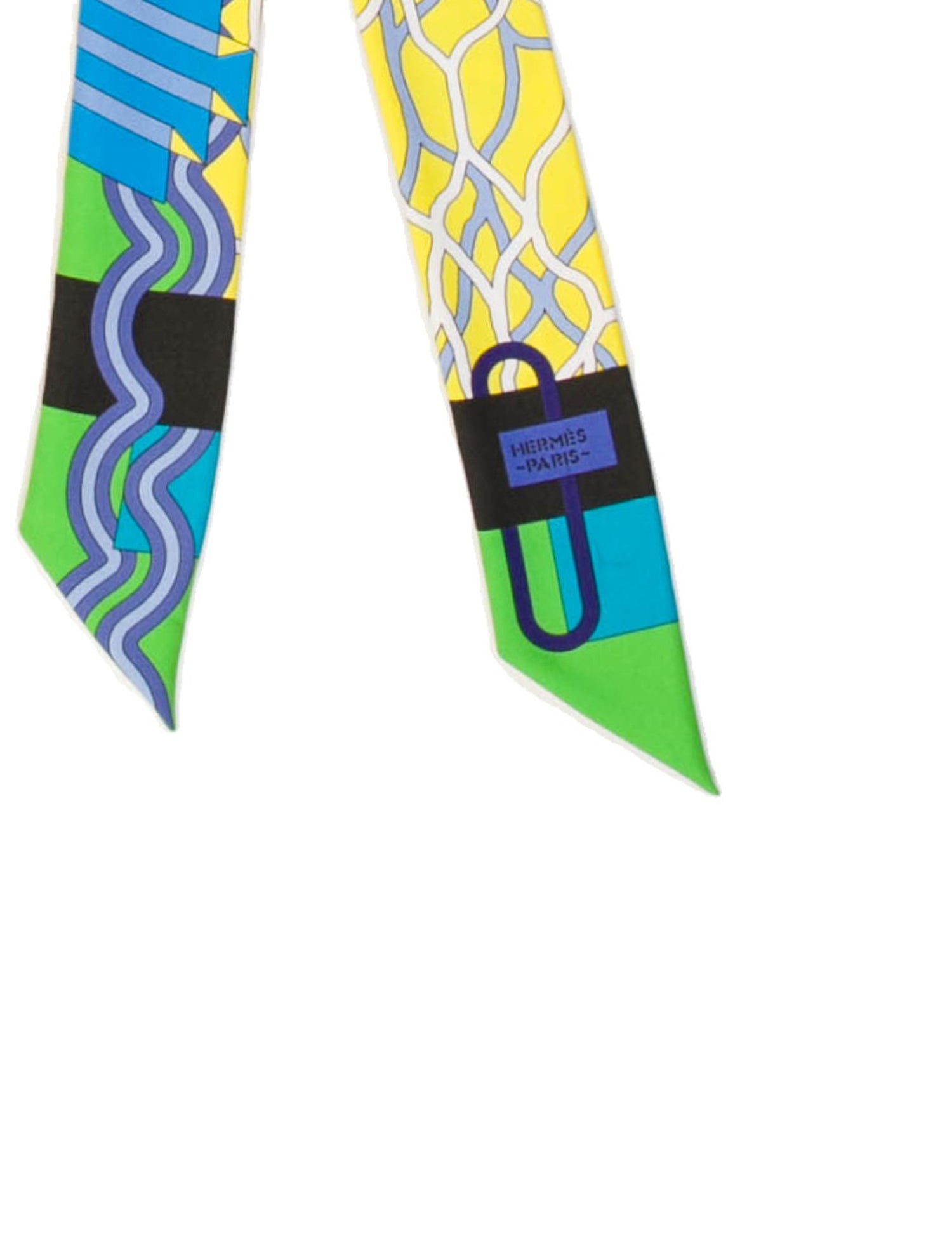 Hermès Ballet Aquatique Silk Twilly Scarf