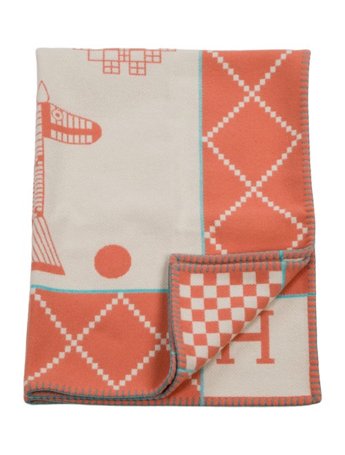 Hermès Avalon Animaux Nattes Blanket