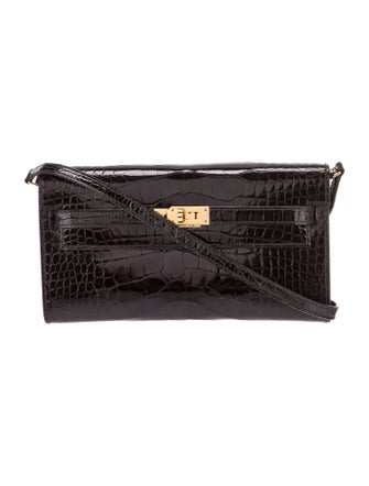 Hermès Shiny Alligator Kelly To Go Wallet