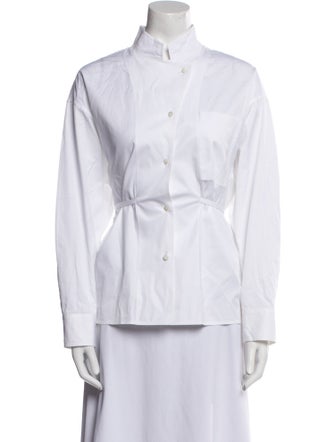 Hermès Long Sleeve Button-Up Top