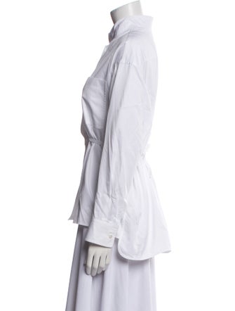 Hermès Long Sleeve Button-Up Top