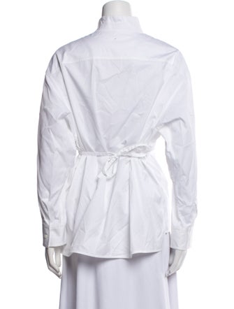 Hermès Long Sleeve Button-Up Top